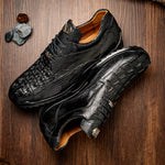 Marco Di Milano Crater Caiman Crocodile / Lizard Sneaker Black