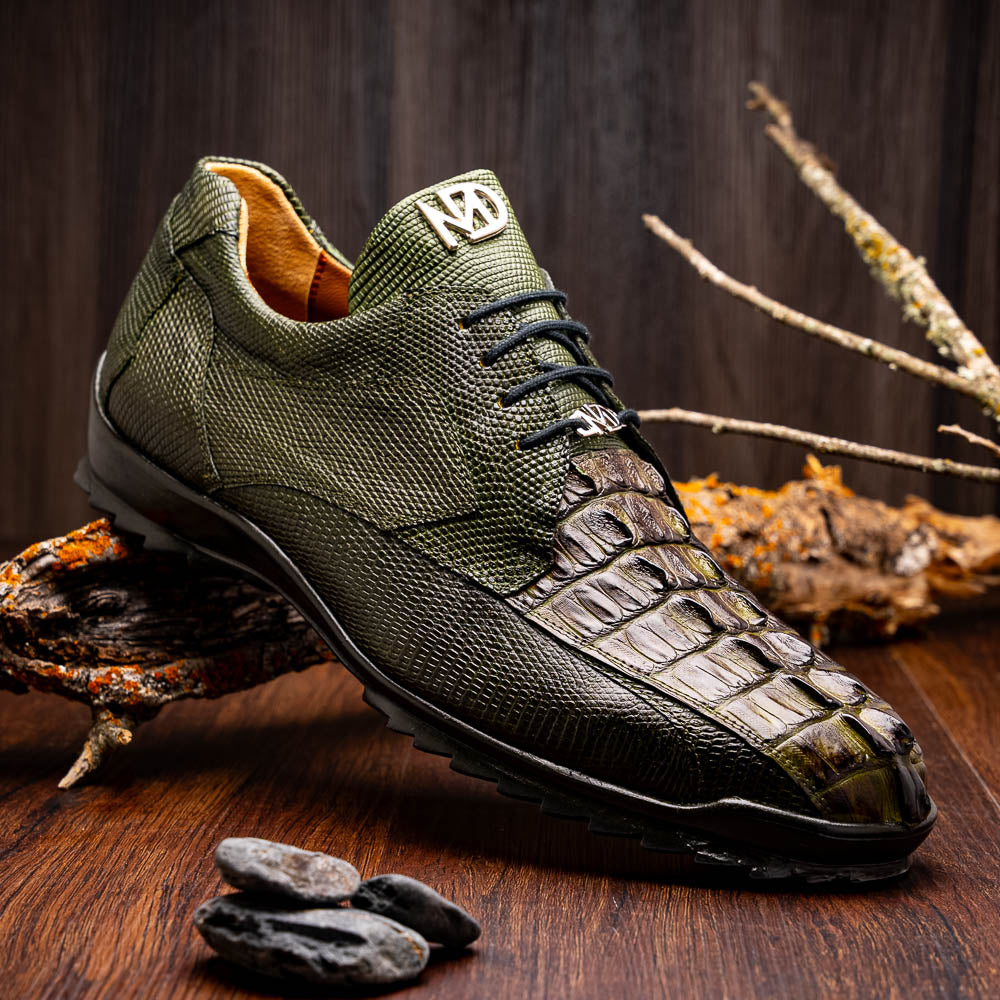 Marco Di Milano Crater Caiman Crocodile / Lizard Sneaker Rustic