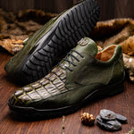 Marco Di Milano Crater Caiman Crocodile / Lizard Sneaker Rustic Olive