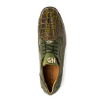 Marco Di Milano Crater Caiman Crocodile / Lizard Sneaker Rustic Olive