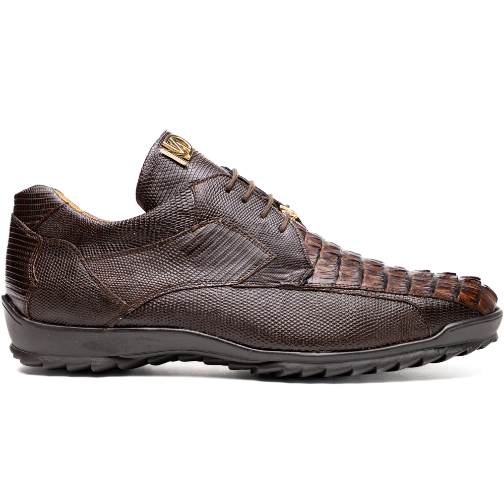 Marco Di Milano Crater Caiman Crocodile / Lizard Sneaker Brown