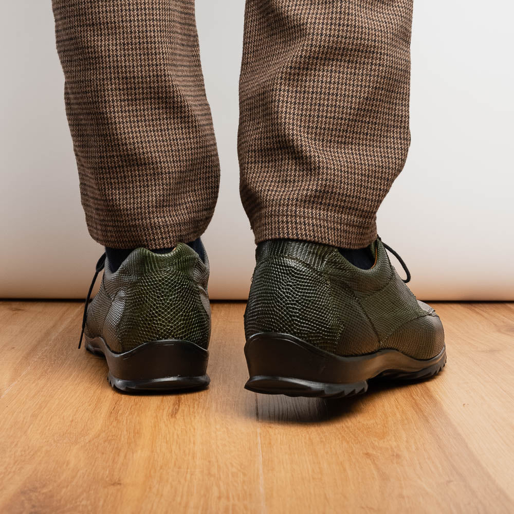 Marco Di Milano Crater Caiman Crocodile / Lizard Sneaker Rustic