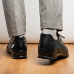 Marco Di Milano Crater Caiman Crocodile / Lizard Sneaker Black