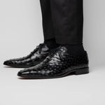 Marco Di Milano Criss Ostrich Quill Dress Oxfords Black