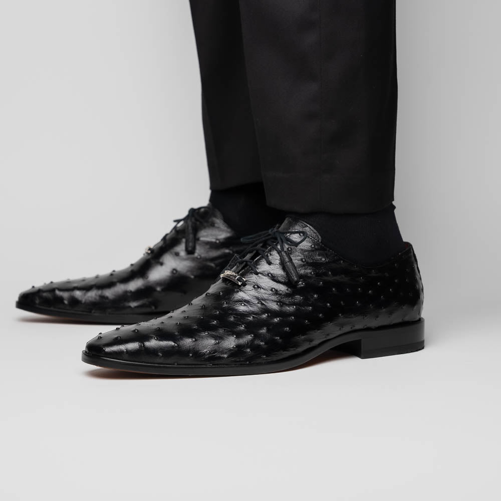 Marco Di Milano Criss Ostrich Quill Dress Oxfords Black