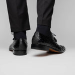 Marco Di Milano Criss Ostrich Quill Dress Oxfords Black