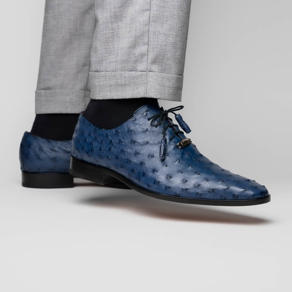Marco Di Milano Criss Ostrich Quill Dress Oxfords Navy