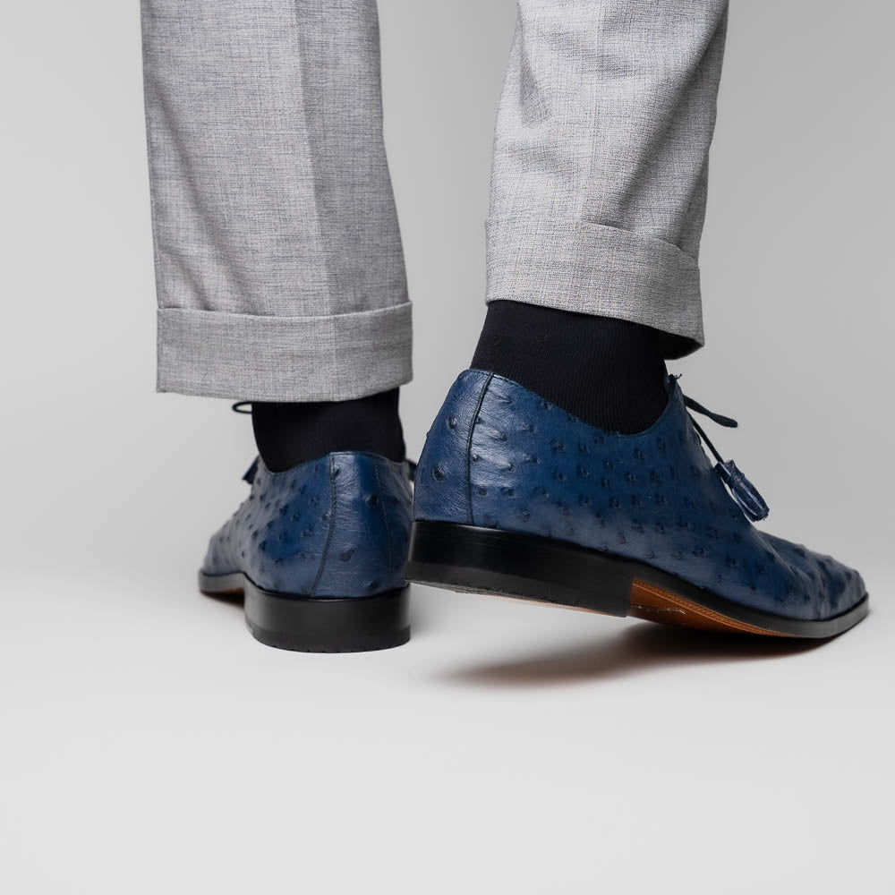 Marco Di Milano Criss Ostrich Quill Dress Oxfords Navy