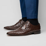 Marco Di Milano Criss Ostrich Quill Dress Oxfords Brown
