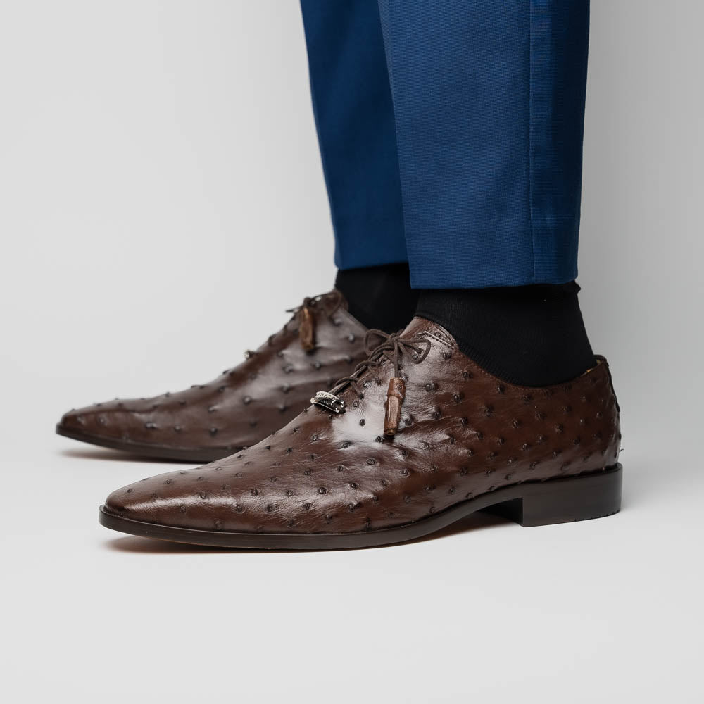 Marco Di Milano Criss Ostrich Quill Dress Oxfords Brown