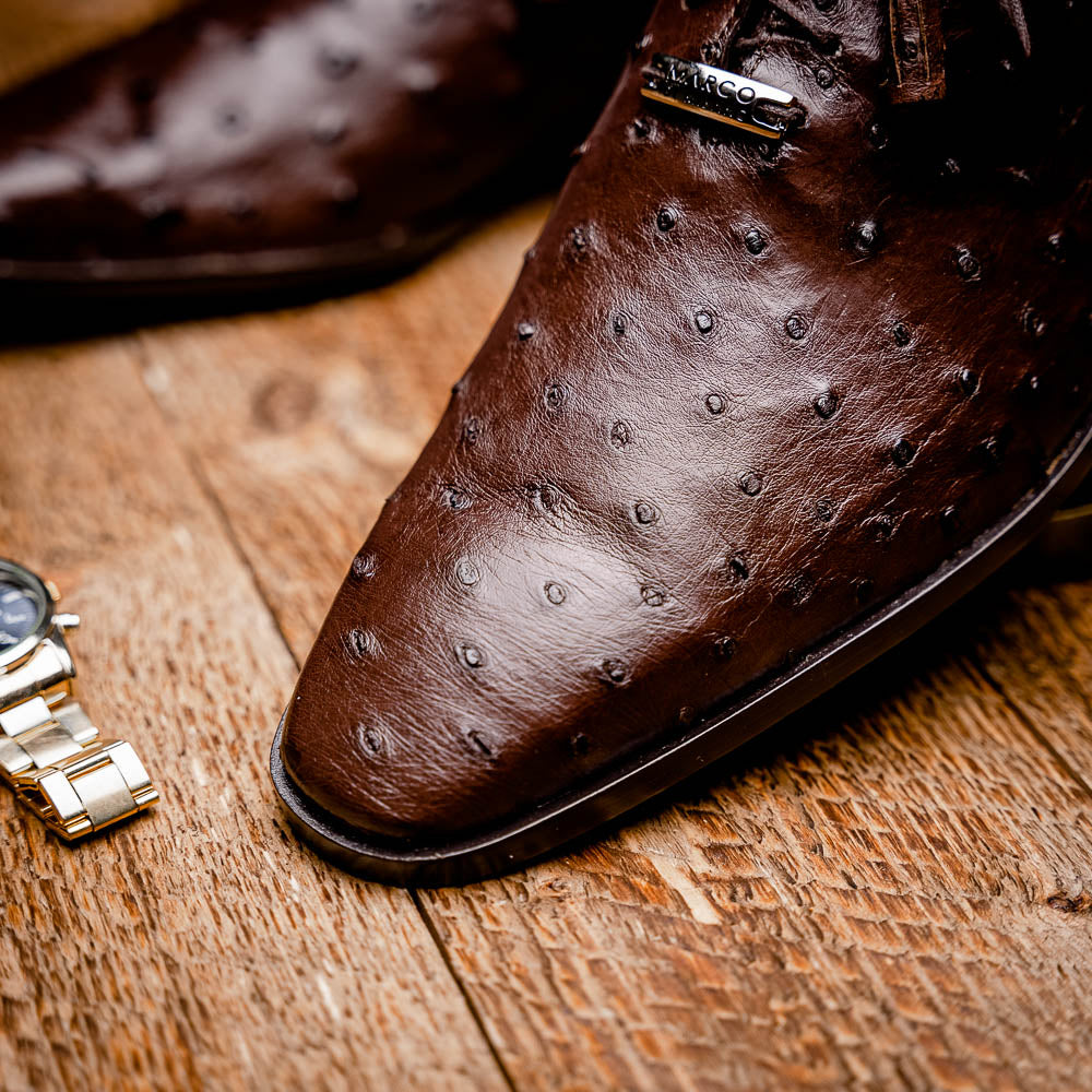 marco di milano criss ostrich brown