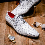 Marco Di Milano Criss Ostrich Quill Dress Oxfords Antique Newspaper