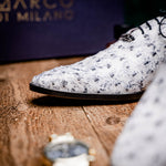 Marco Di Milano Criss Ostrich Quill Dress Oxfords Antique Newspaper