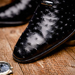 Marco Di Milano Criss Ostrich Quill Dress Oxfords Black