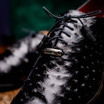Marco Di Milano Criss Ostrich Quill Dress Oxfords Black