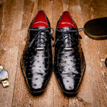 Marco Di Milano Criss Ostrich Quill Dress Oxfords Black