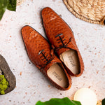 Marco Di Milano Criss Ostrich Quill Dress Oxfords Brandy