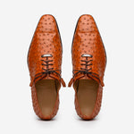Marco Di Milano Criss Ostrich Quill Dress Oxfords Brandy
