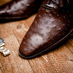 Marco Di Milano Criss Ostrich Quill Dress Oxfords Brown