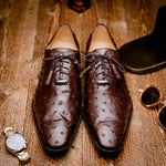 Marco Di Milano Criss Ostrich Quill Dress Oxfords Brown