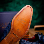 Marco Di Milano Criss Ostrich Quill Dress Oxfords Navy