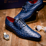 Marco Di Milano Criss Ostrich Quill Dress Oxfords Navy