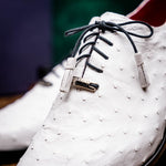 Marco Di Milano Criss Ostrich Quill Dress Oxfords White