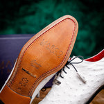 Marco Di Milano Criss Ostrich Quill Dress Oxfords White