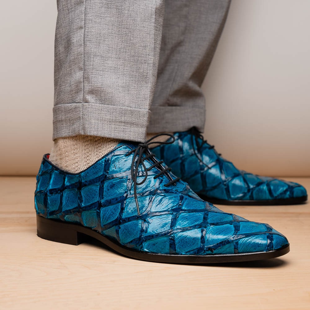Marco Di Milano Olivieri Pirarucu Dress Oxfords Caribbean Blue
