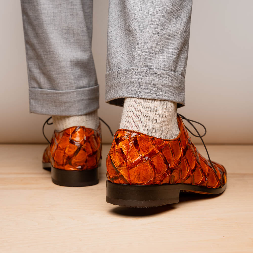 Marco Di Milano Olivieri Pirarucu Dress Oxfords Brandy