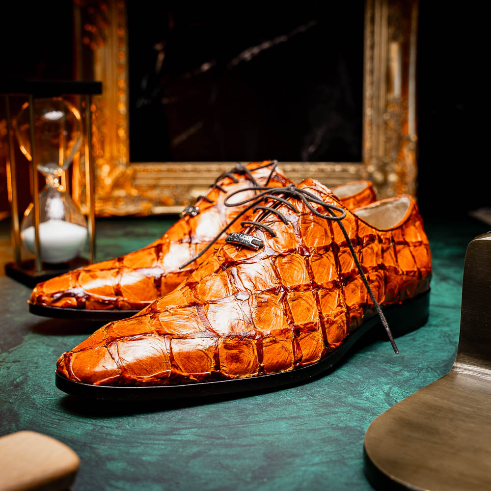 Marco Di Milano Olivieri Pirarucu Dress Oxfords Brandy