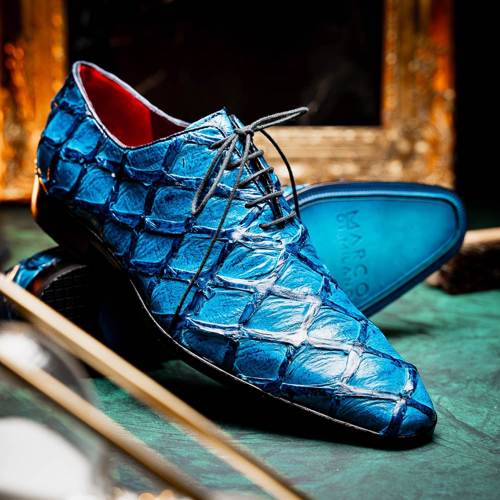 Marco Di Milano Olivieri Pirarucu Dress Oxfords Caribbean Blue