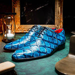 Marco Di Milano Olivieri Pirarucu Dress Oxfords Caribbean Blue