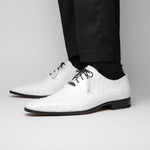 Marco Di Milano Criss Ostrich Quill Dress Oxfords White