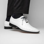 Marco Di Milano Criss Ostrich Quill Dress Oxfords White