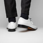 Marco Di Milano Criss Ostrich Quill Dress Oxfords White