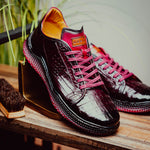 Mezlan Crocodile Super Sneaker II Burgundy (EXCLUSIVE) (AX4936-F)