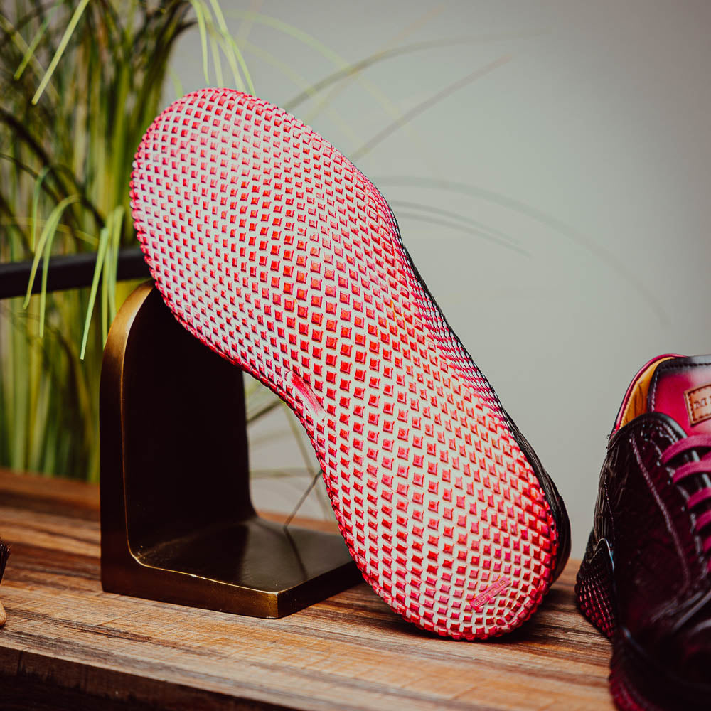 Mezlan Crocodile Super Sneaker II Burgundy (EXCLUSIVE) (AX4936-F)