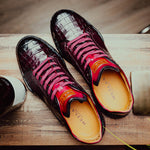 Mezlan Crocodile Super Sneaker II Burgundy (EXCLUSIVE) (AX4936-F)
