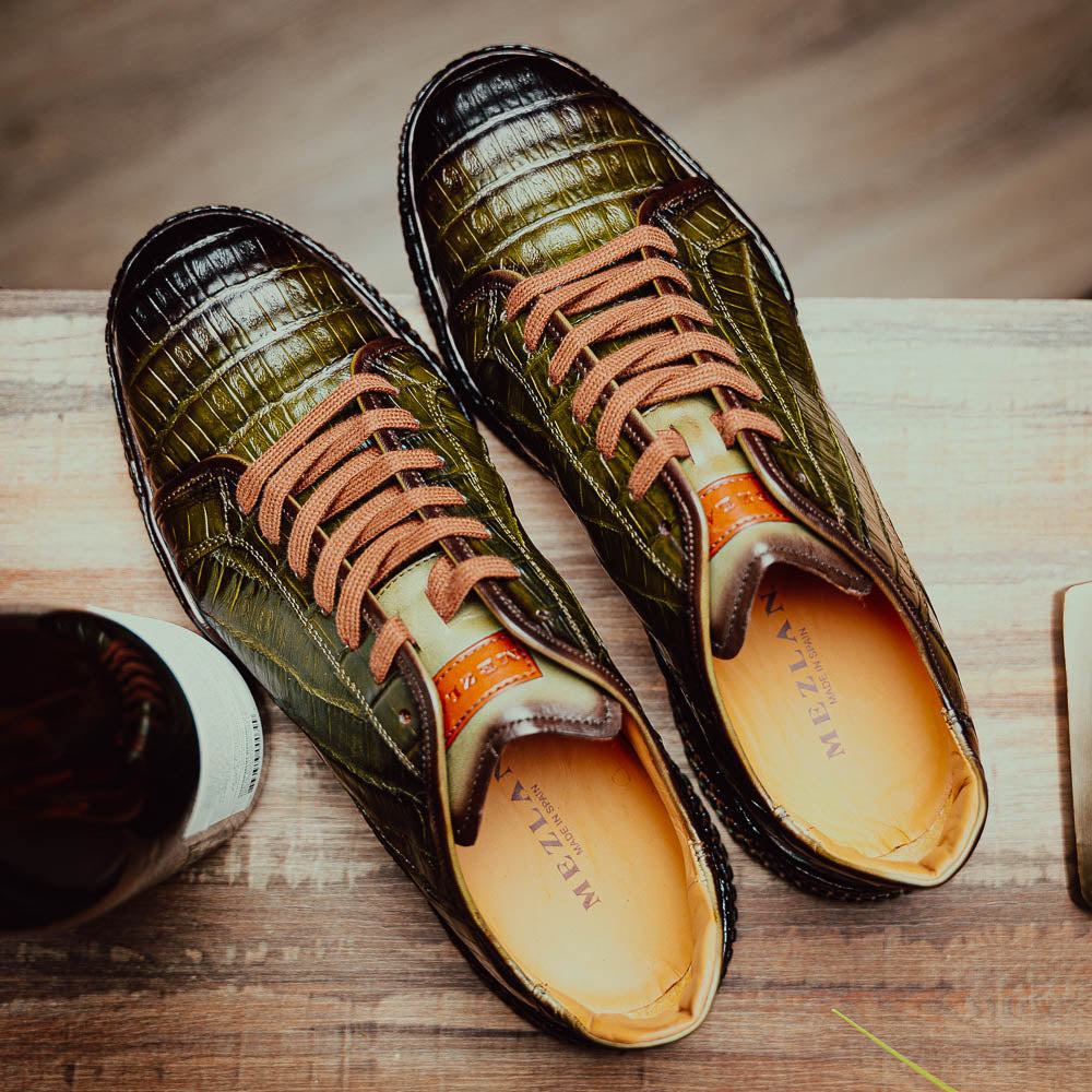 Mezlan Crocodile Super Sneaker II Green (EXCLUSIVE) (AX4936-F)