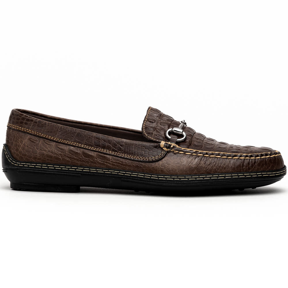 TB Phelps Croco Horsebit Driver Briar