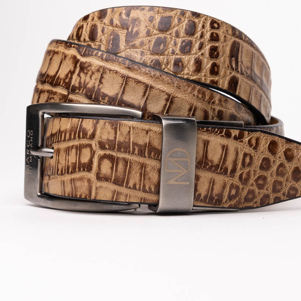 Marco Di Milano Crocodile Belt Antique Orix