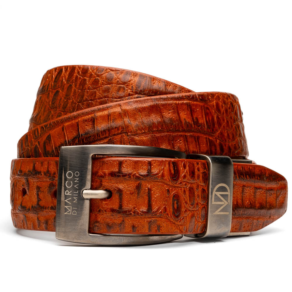 Marco Di Milano Crocodile Belt Brandy