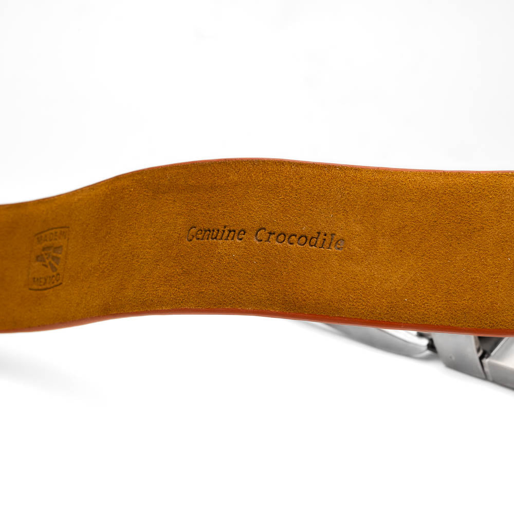 Marco Di Milano Crocodile Belt Brandy