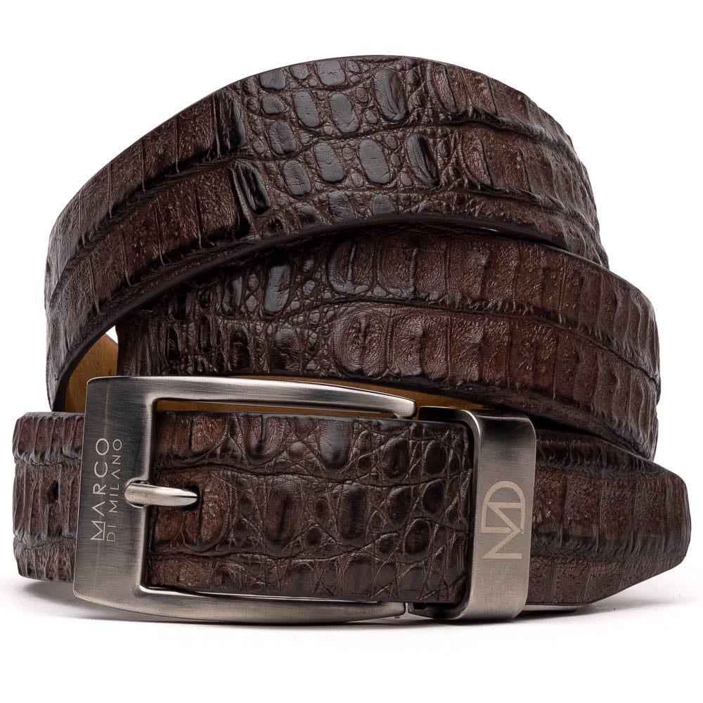 Marco Di Milano Crocodile Belt Brown