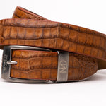 Marco Di Milano Crocodile Belt Cognac