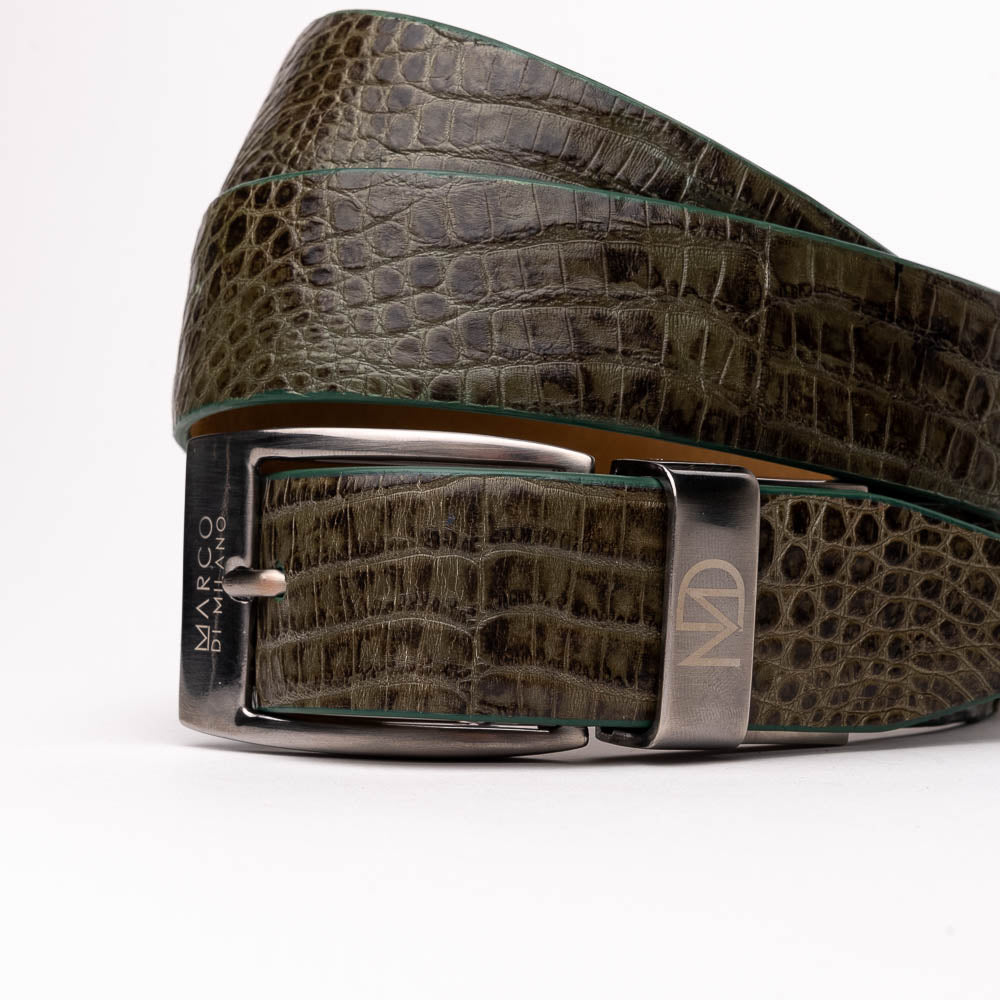 Marco Di Milano Crocodile Belt Green