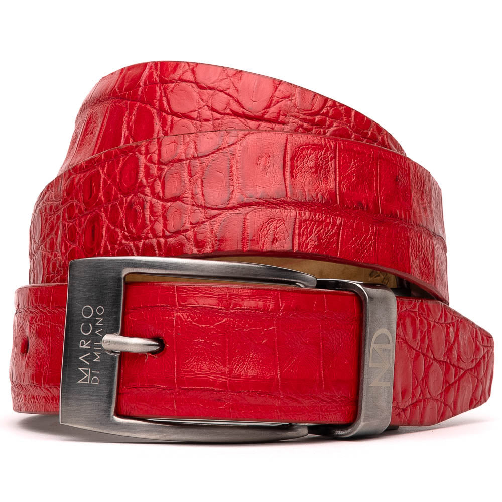 Marco Di Milano Crocodile Belt Red