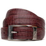 Marco Di Milano Crocodile Belt Wine