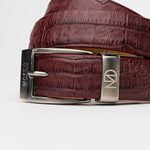 Marco Di Milano Crocodile Belt Wine